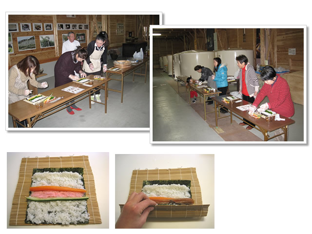 恵方巻き教室の様子